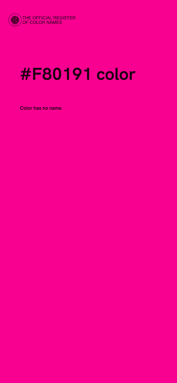 #F80191 color image
