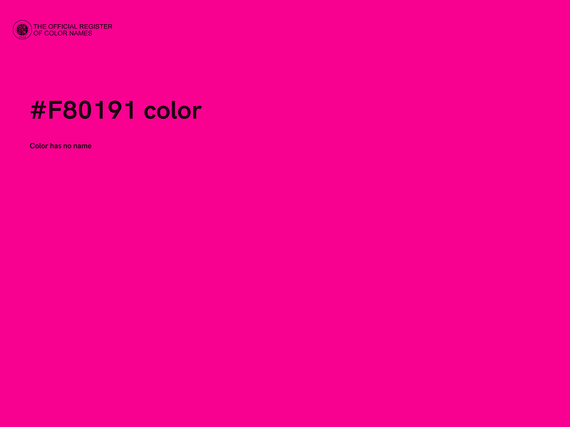 #F80191 color image