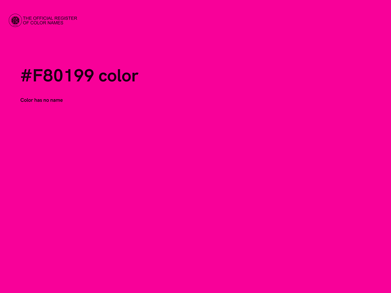 #F80199 color image