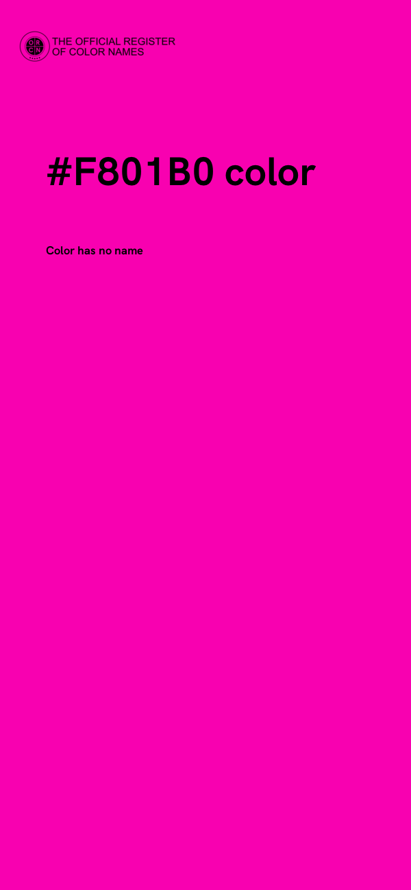 #F801B0 color image