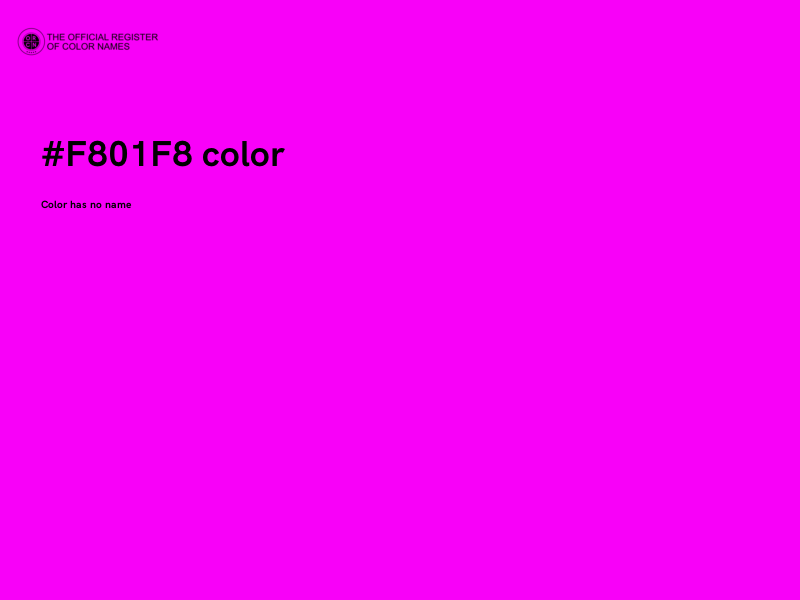 #F801F8 color image