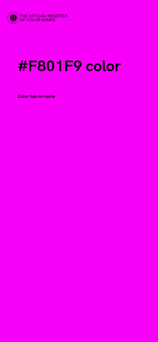 #F801F9 color image