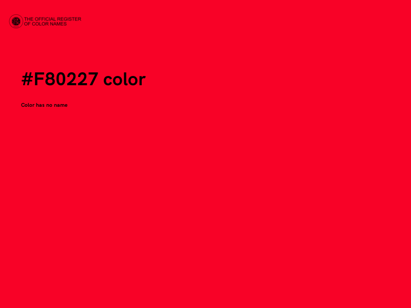 #F80227 color image