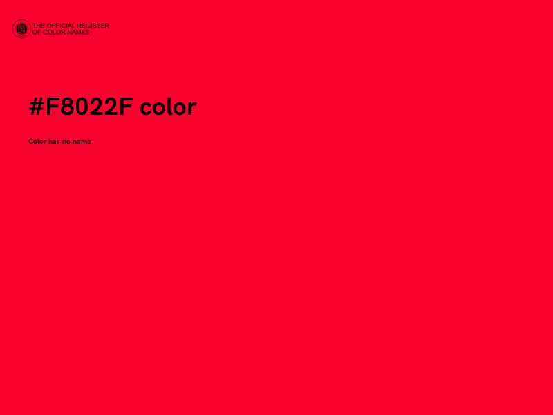 #F8022F color image