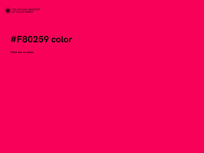 #F80259 color image