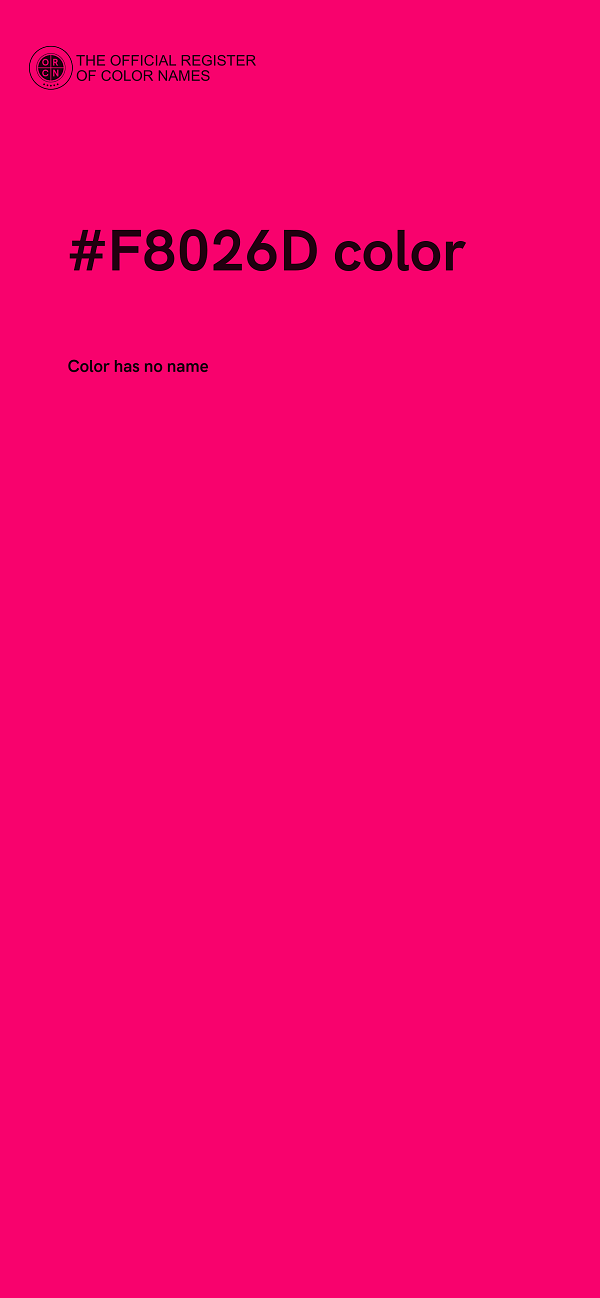 #F8026D color image