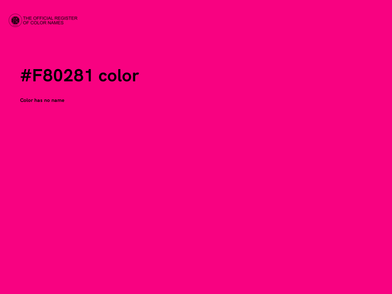 #F80281 color image