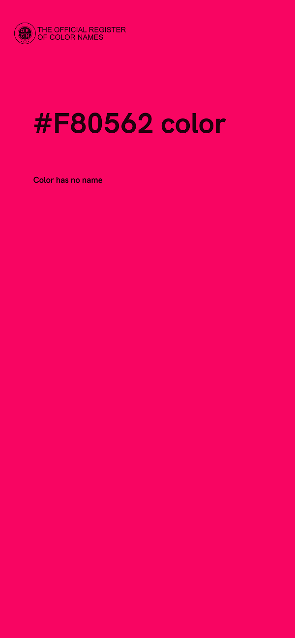 #F80562 color image