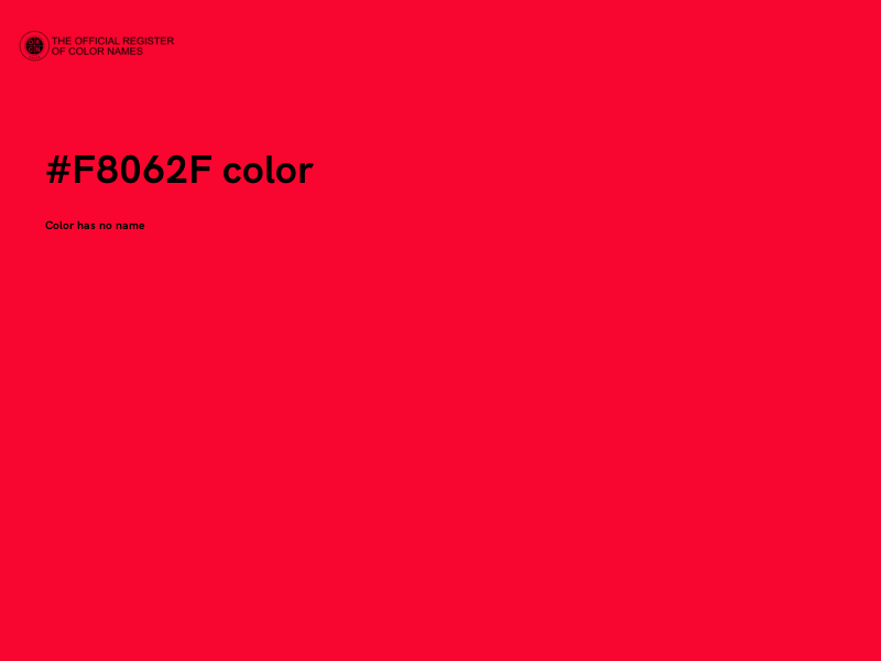 #F8062F color image