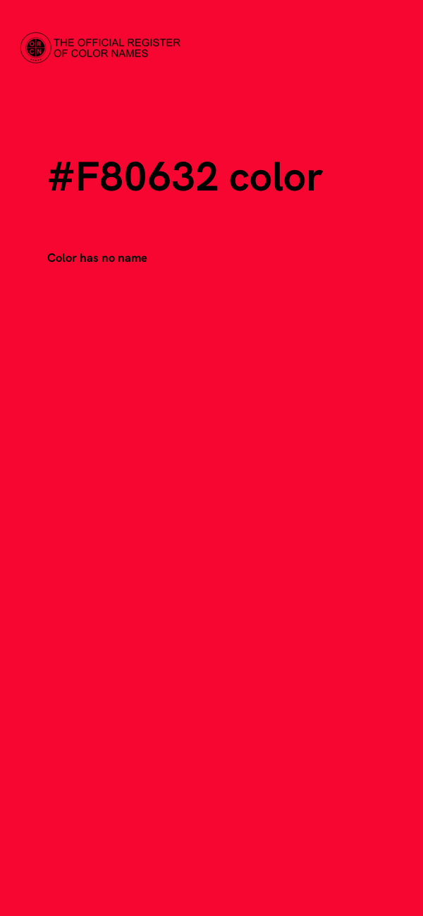 #F80632 color image