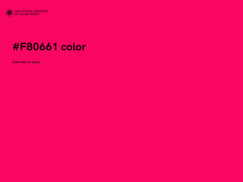 #F80661 color image