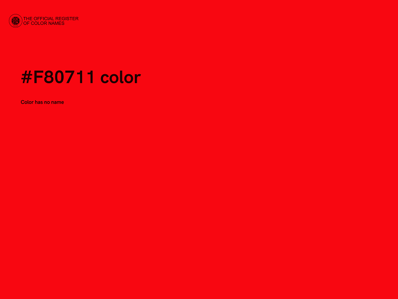 #F80711 color image