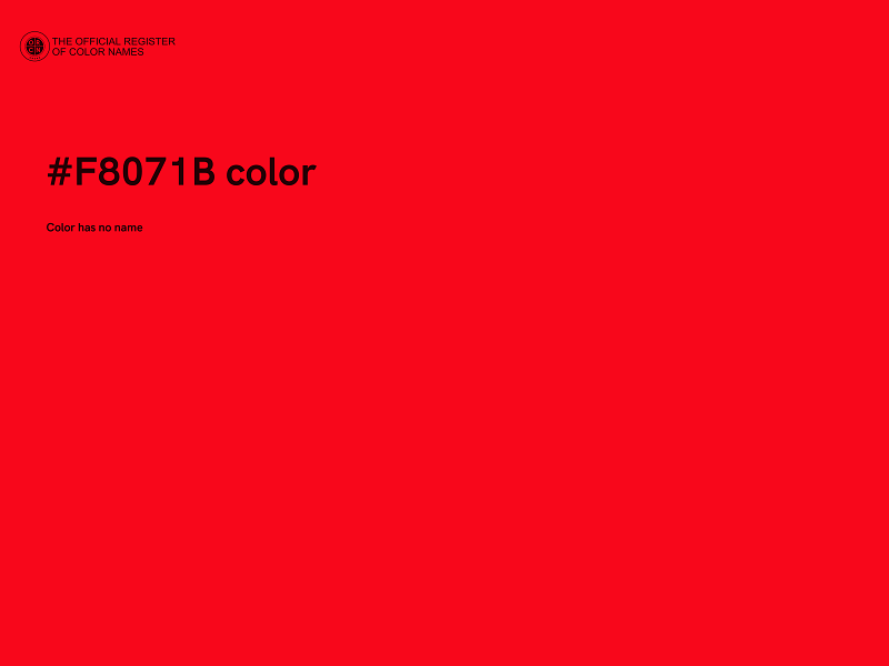 #F8071B color image