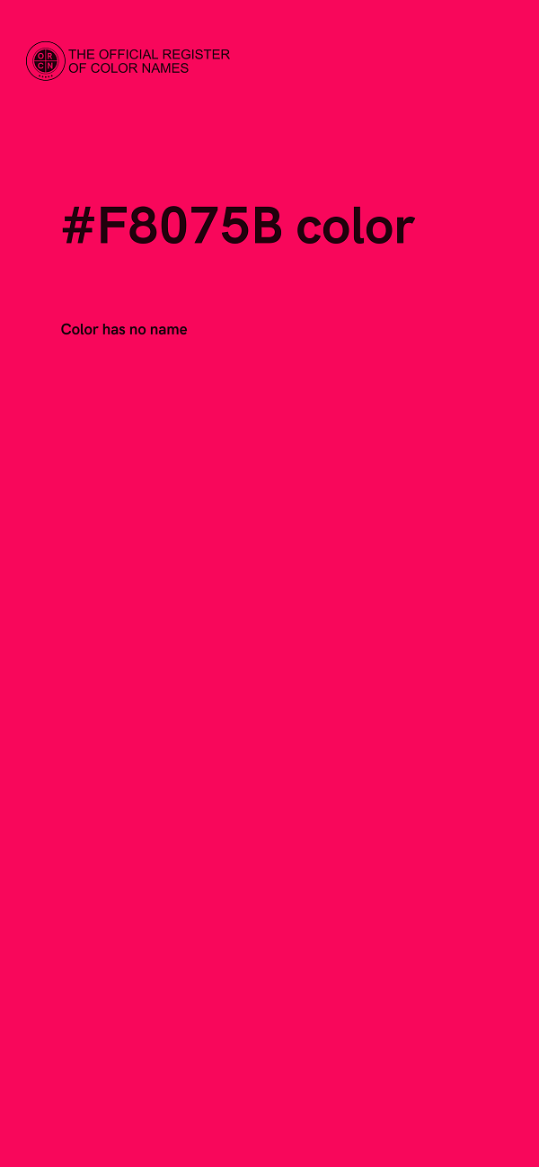 #F8075B color image