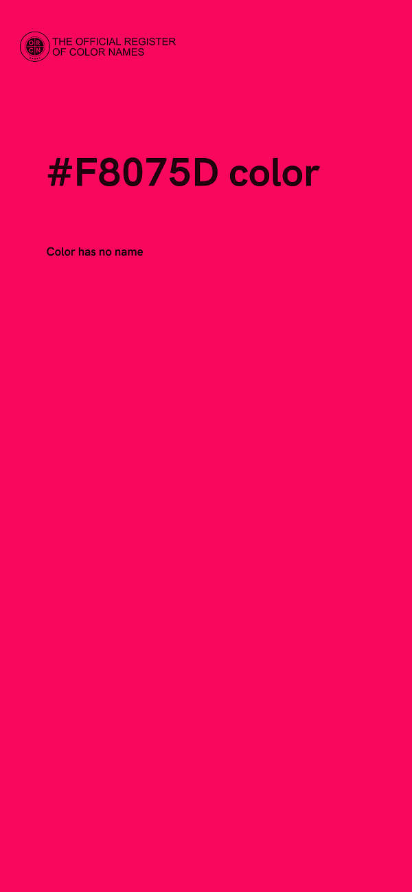 #F8075D color image