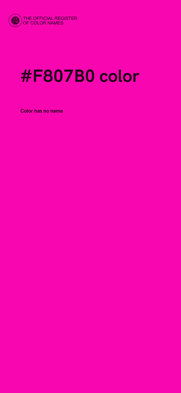 #F807B0 color image