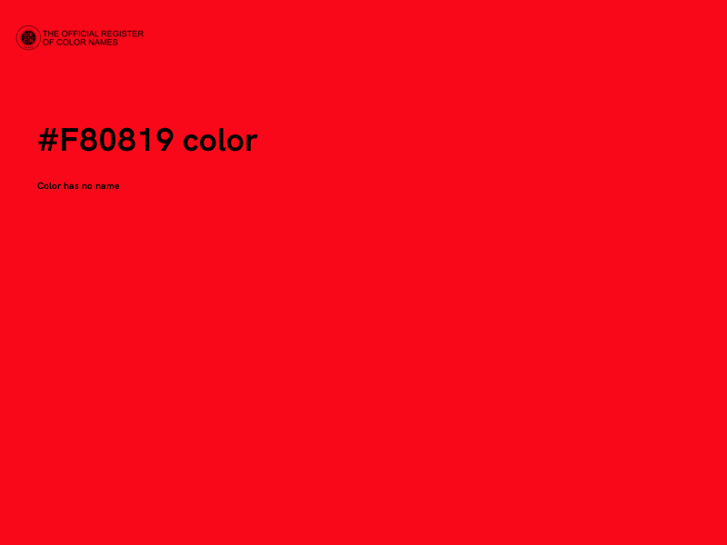 #F80819 color image