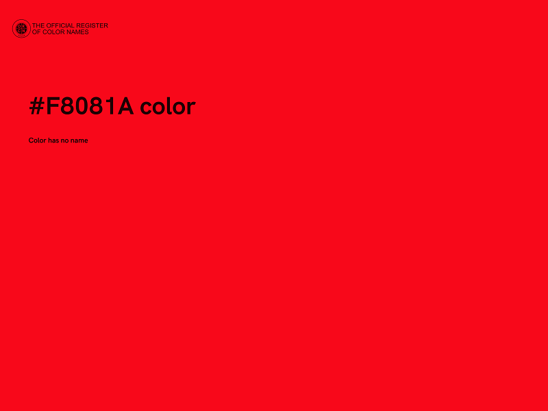 #F8081A color image
