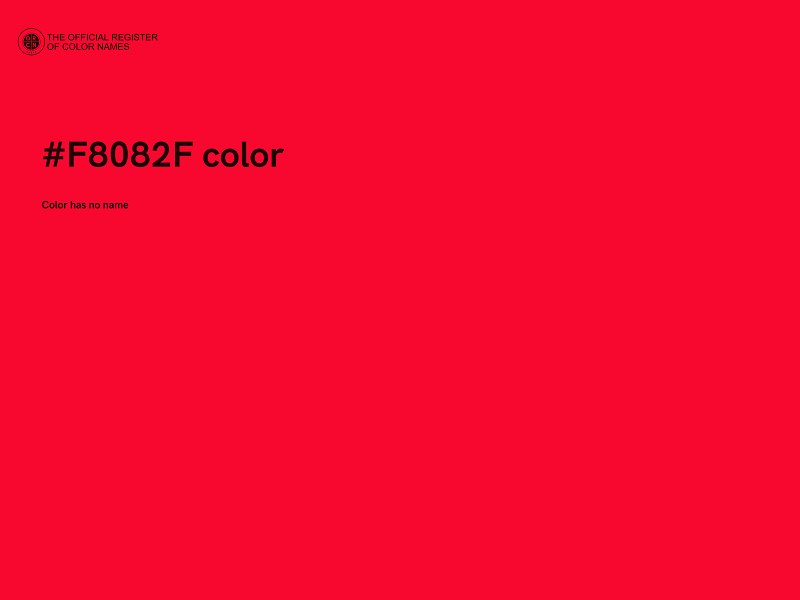 #F8082F color image