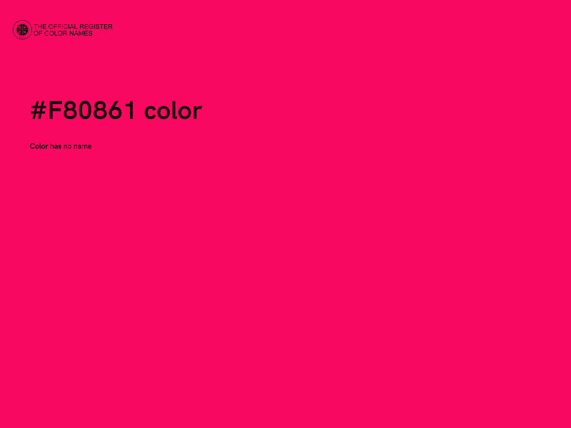 #F80861 color image