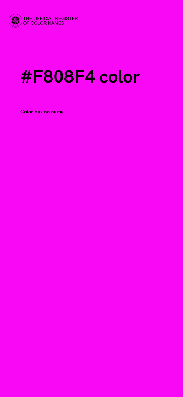 #F808F4 color image