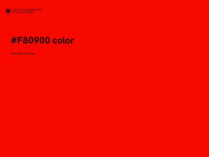#F80900 color image