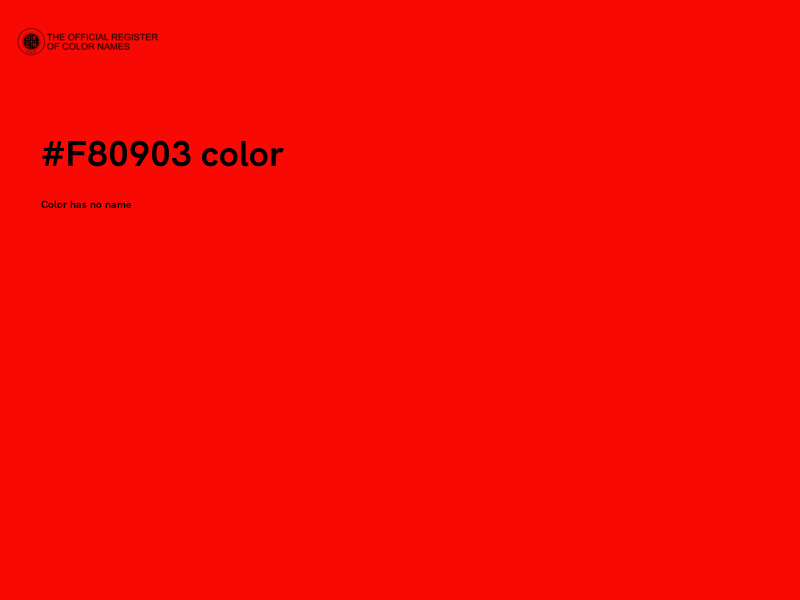 #F80903 color image