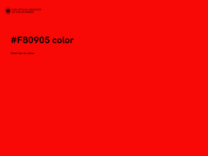 #F80905 color image