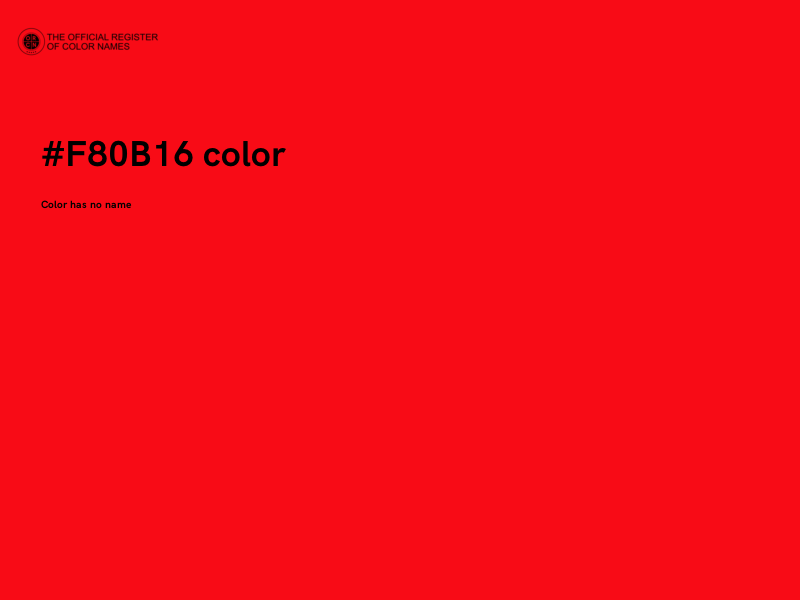 #F80B16 color image