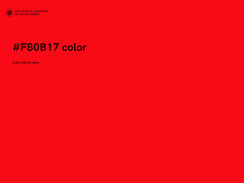 #F80B17 color image