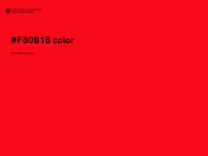 #F80B18 color image
