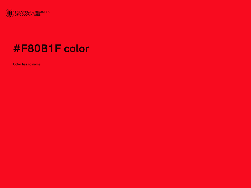 #F80B1F color image