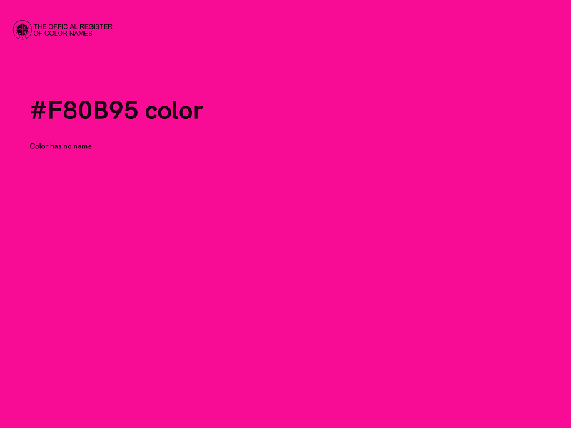 #F80B95 color image