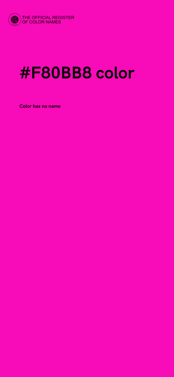 #F80BB8 color image