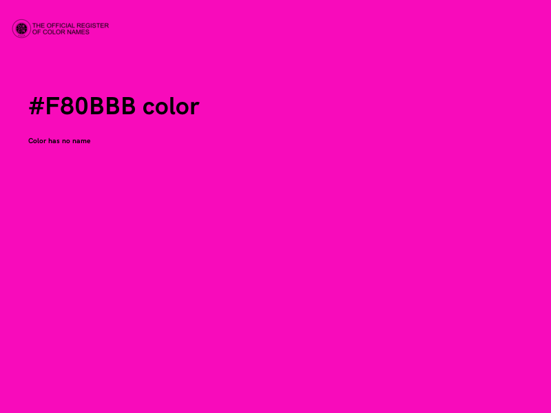 #F80BBB color image