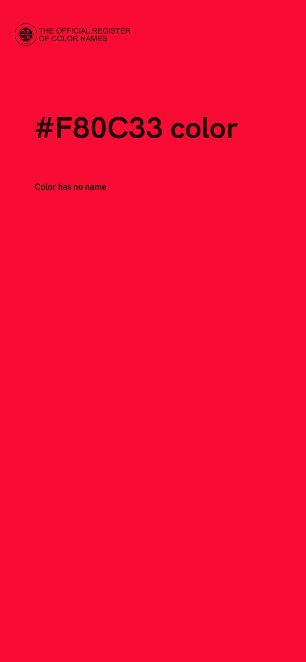 #F80C33 color image