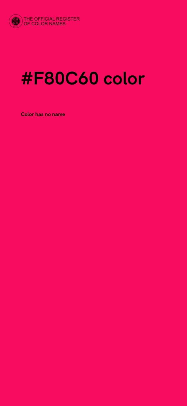 #F80C60 color image