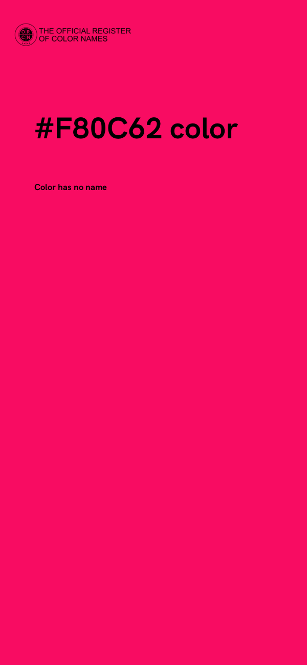 #F80C62 color image