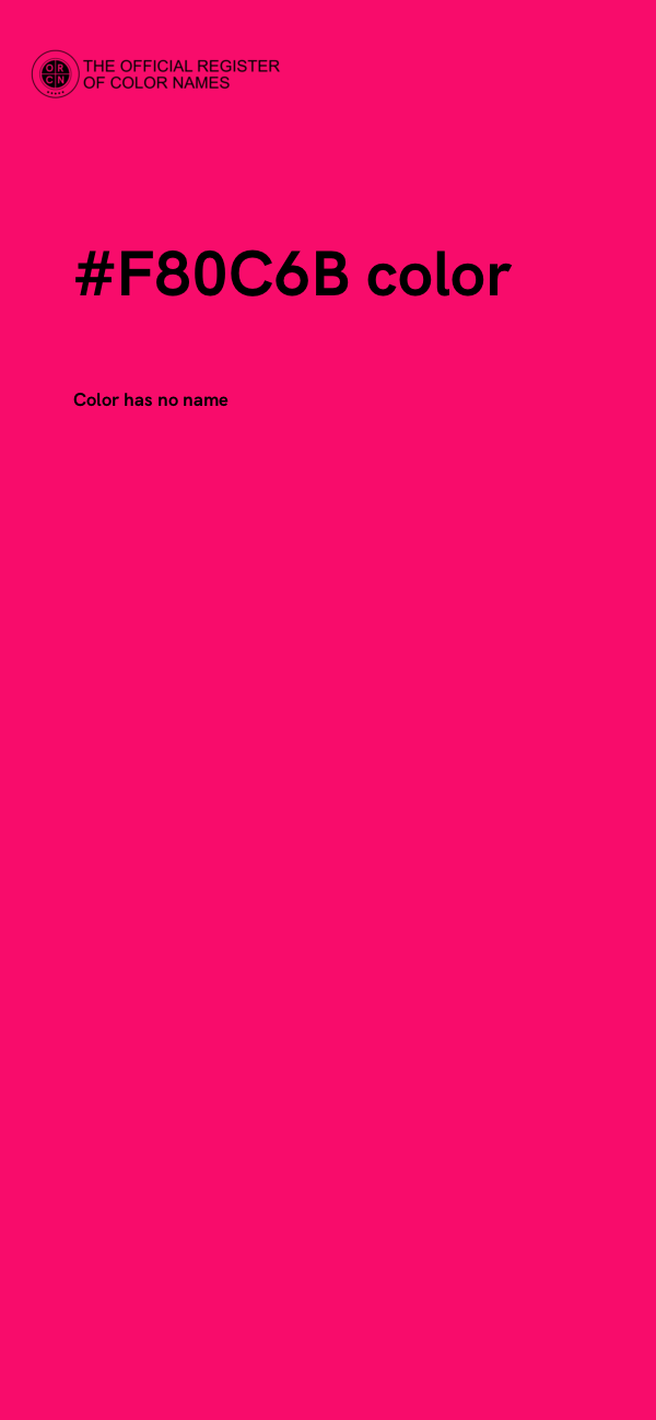 #F80C6B color image