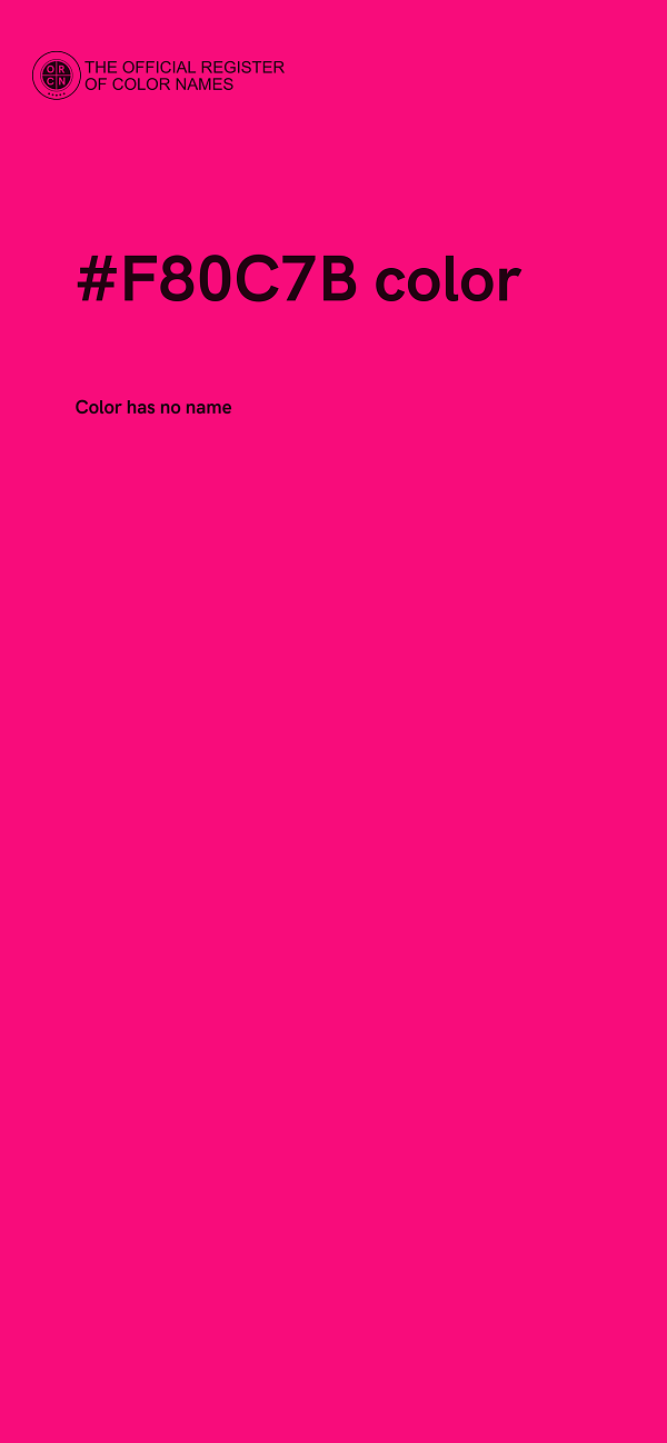 #F80C7B color image