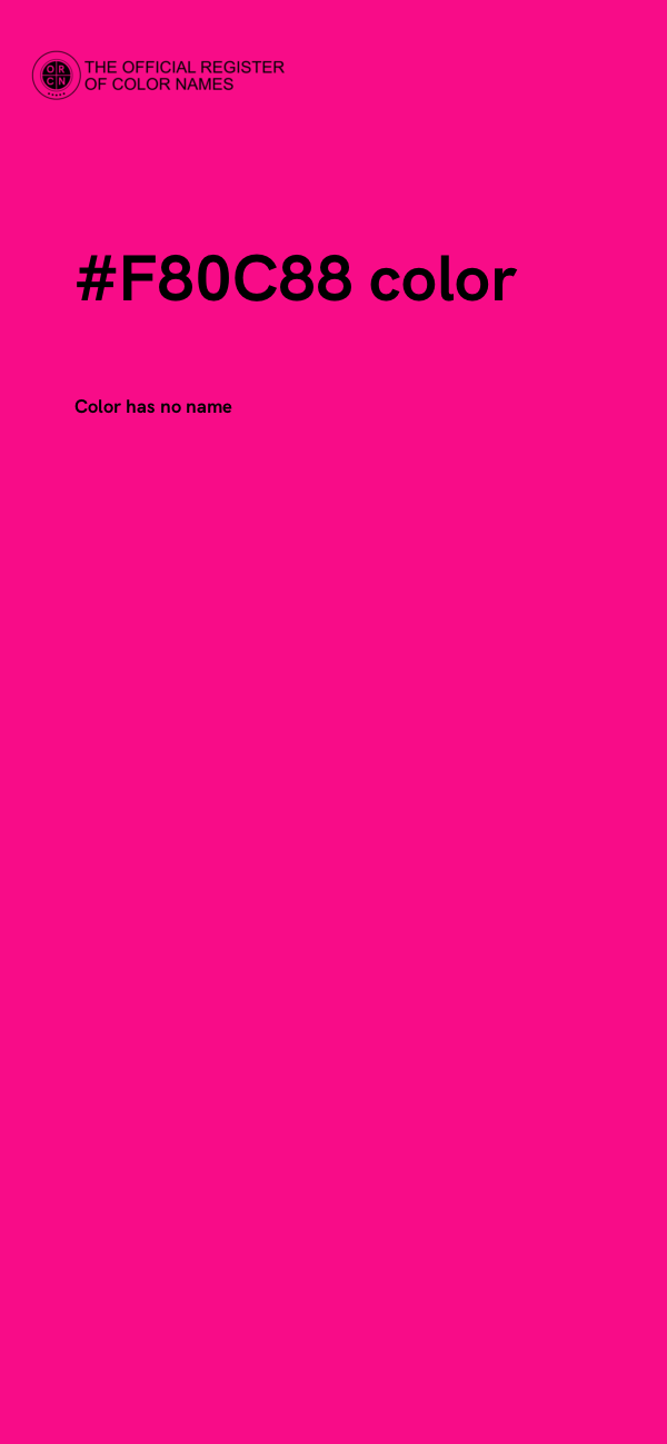 #F80C88 color image