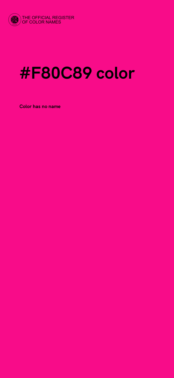 #F80C89 color image
