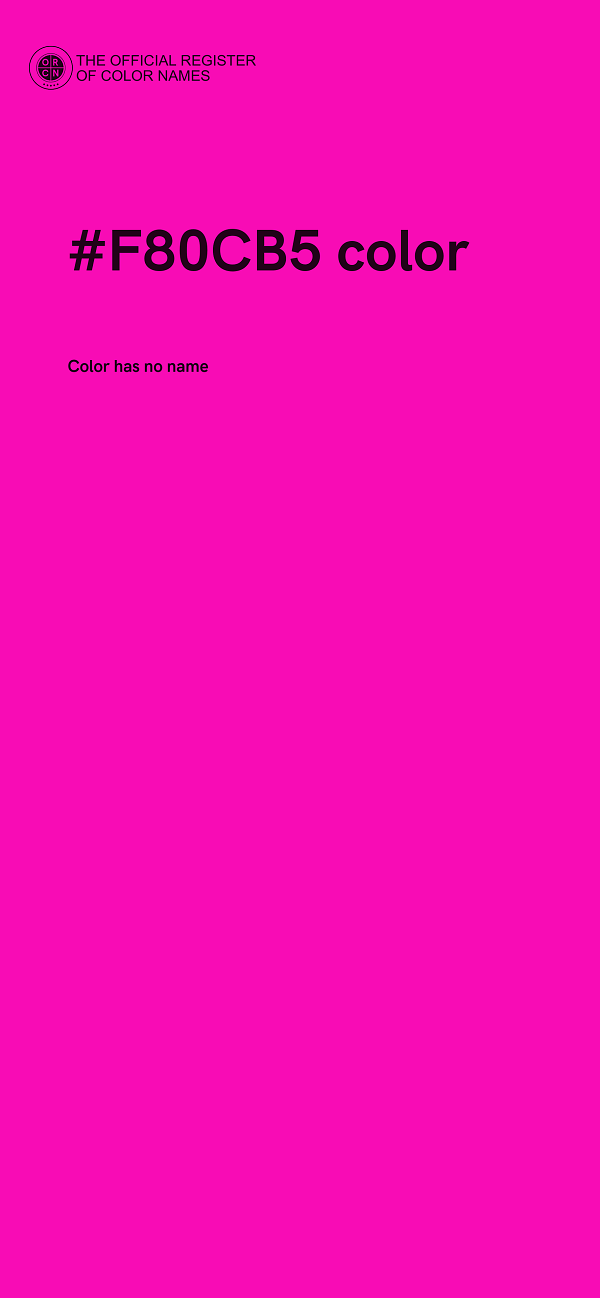 #F80CB5 color image