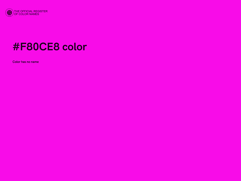 #F80CE8 color image