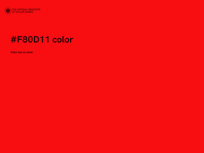 #F80D11 color image