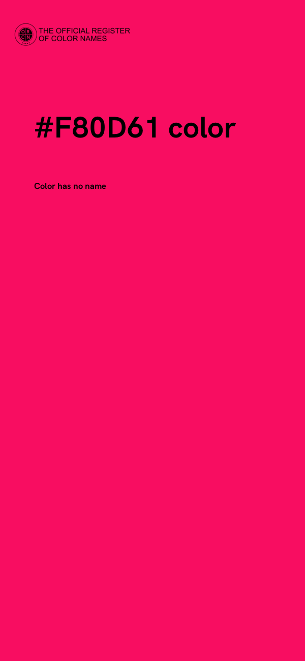#F80D61 color image