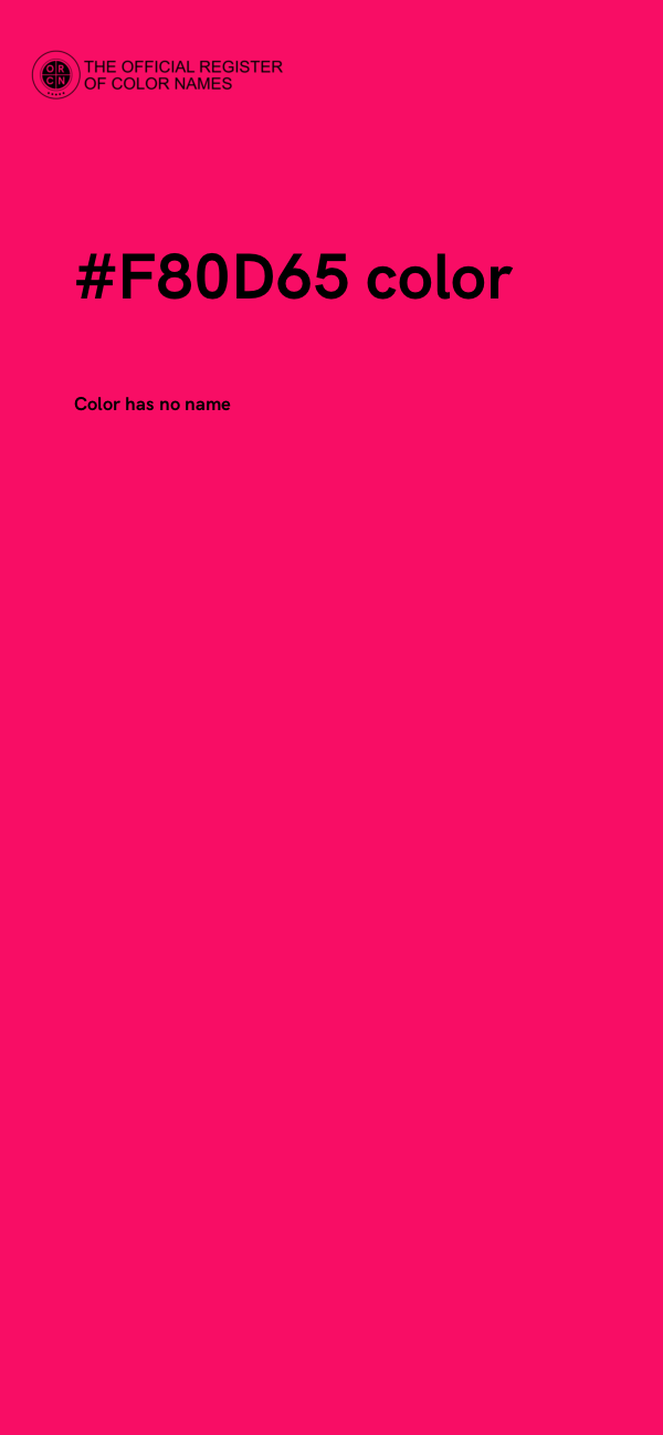 #F80D65 color image