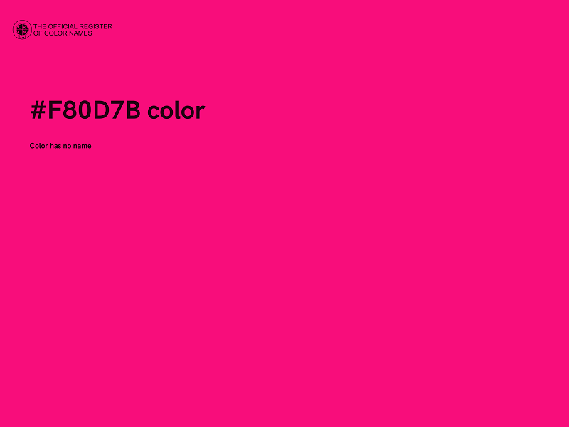 #F80D7B color image