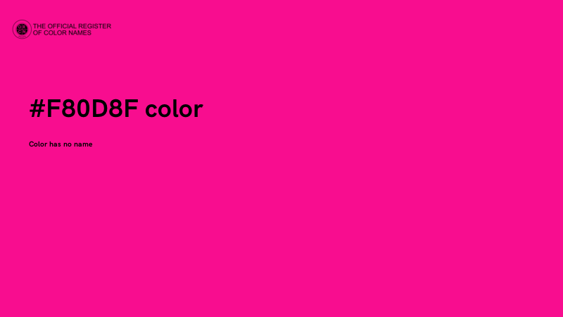 #F80D8F color image