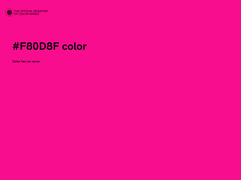 #F80D8F color image